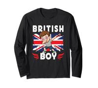 Proud British Boy Dab Pose British Son Guy UK Flag Manche Longue