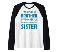 Proud Brother of Wonderful Sweet Awesome Sister Christmas Manche Raglan