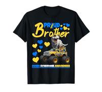 Proud Brother World Down Syndrome Dinosaure T21 T-Shirt