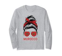 Proud Cheer Maroc Drapeau Marocain Girl My Country Favorite Manche Longue