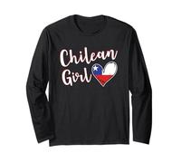 Proud Chilean Girl Chile Flag Chilean Girlfriend Wife Manche Longue