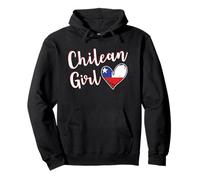 Proud Chilean Girl Chile Flag Chilean Girlfriend Wife Sweat à Capuche