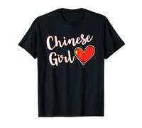 Proud Chinese Girl China Flag Chinese Girlfriend Wife T-Shirt