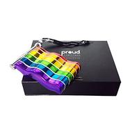 Proud Christmas PC003 Drapeau arc-en-ciel en verre avec ornement XL 12 x 8 cm