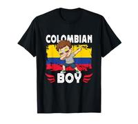 Proud Colombian Boy Dab Pose Colombian Son Guy Colombia Flag T-Shirt