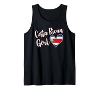 Proud Costa Rican Girl Costa Rica Flag Girlfriend Wife Débardeur