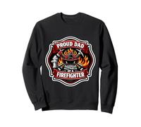 Proud Dad of A Firefighter Fireman Fire Woman Père Papa Sweatshirt