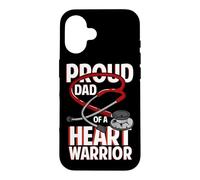 Proud Dad of A Heart Warrior Défaut du Cœur Guerrier Père Coque pour iPhone 16