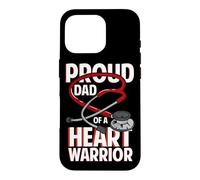 Proud Dad of A Heart Warrior Défaut du Cœur Guerrier Père Coque pour iPhone 16 Pro