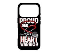 Proud Dad of A Heart Warrior Défaut du Cœur Guerrier Père Coque pour iPhone 17 Pro