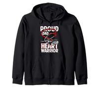 Proud Dad of A Heart Warrior Défaut du Cœur Guerrier Père Sweat à Capuche