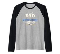 Proud Dad of a Master's Degree Graduate Graduation Manche Raglan