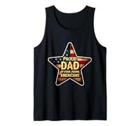 Proud Dad Of Four Young Americans Patriotic Father's Day Débardeur