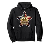 Proud Dad Of Four Young Americans Patriotic Father's Day Sweat à Capuche