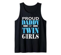 Proud Daddy of Twin Girls Twins Dad Dad Débardeur
