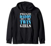 Proud Daddy of Twin Girls Twins Dad Dad Sweat à Capuche