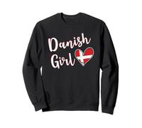 Proud Danish Girl Denmark Flag Danish Girlfriend Wife Sweatshirt