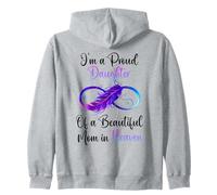 Proud Daughter of a Beautiful Mom in Heaven Infinity Feather Sweat à Capuche