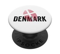 Proud Denmark Identity Flag Fingerprint Heritage Gift Travel PopSockets PopGrip Adhésif