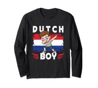 Proud Dutch Boy Dab Pose Dutch Son Guy Netherlands Flag Manche Longue