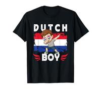 Proud Dutch Boy Dab Pose Dutch Son Guy Netherlands Flag T-Shirt