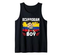 Proud Ecuadorian Boy Dab Pose Ecuadorian Son Ecuador Flag Débardeur
