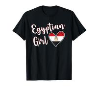 Proud Egyptian Girl Egypt Flag Egyptian Girlfriend Wife T-Shirt