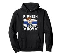 Proud Finnish Boy Dab Pose Finnish Son Guy Finland Flag Sweat à Capuche