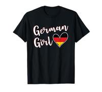 Proud German Girl Germany Flag German Girlfriend Wife T-Shirt