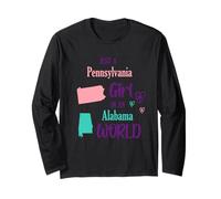 Proud Girl Juste Une Fille de Pennsylvanie dans Un Monde de l'Alabama Manche Longue