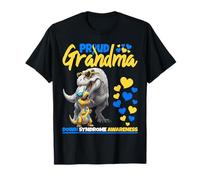 Proud Grandma World T21 Dinosaure de Sensibilisation au Syndrome de Down T-Shirt