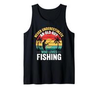 Proud Grandpa Fishing - Ne sous-estimez jamais le vieux pêcheur Débardeur