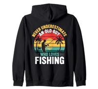 Proud Grandpa Fishing - Ne sous-estimez jamais le vieux pêcheur Sweat à Capuche