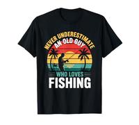 Proud Grandpa Fishing - Ne sous-estimez jamais le vieux pêcheur T-Shirt