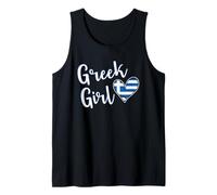 Proud Greek Girl Greece Flag Greek Girlfriend Wife Débardeur