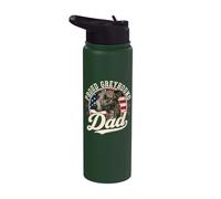 Proud Greyhound Dad - Greyhound Lover Greyhound Dog Stainless Steel Insulated Water Bottle