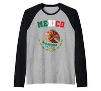 Proud Hispanic Tequila Party Tacos Patriotic Mexican Pride Manche Raglan