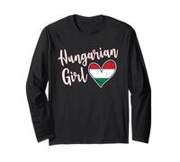 Proud Hungarian Girl Hungary Flag Hungarian Girlfriend Wife Manche Longue