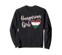 Proud Hungarian Girl Hungary Flag Hungarian Girlfriend Wife Sweatshirt