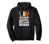 Proud Husband of Beautiful Belgian Wife Belgium Flag Sweat à Capuche