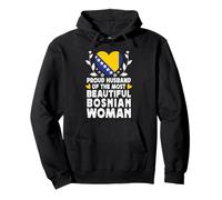 Proud Husband of Beautiful Bosnian Wife Bosnia Flag Sweat à Capuche