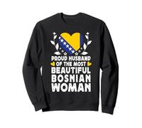 Proud Husband of Beautiful Bosnian Wife Bosnia Flag Sweatshirt