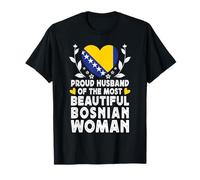 Proud Husband of Beautiful Bosnian Wife Bosnia Flag T-Shirt