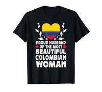 Proud Husband of Beautiful Colombian Wife Colombia Flag T-Shirt