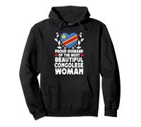Proud Husband of Beautiful Congolese Wife Congo Flag Sweat à Capuche