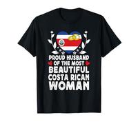 Proud Husband of Beautiful Costa Rican Wife Costa Rica Flag T-Shirt