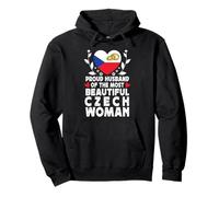Proud Husband of Beautiful Czech Wife Czech Republic Flag Sweat à Capuche