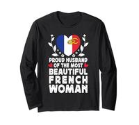Proud Husband of Beautiful French Wife France Flag Manche Longue