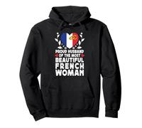 Proud Husband of Beautiful French Wife France Flag Sweat à Capuche