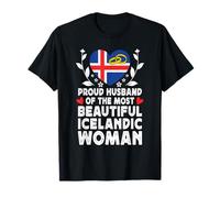 Proud Husband of Beautiful Icelandic Wife Iceland Flag T-Shirt